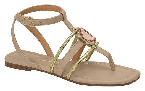 ️Rasteirinha Beige Golden Vizzano